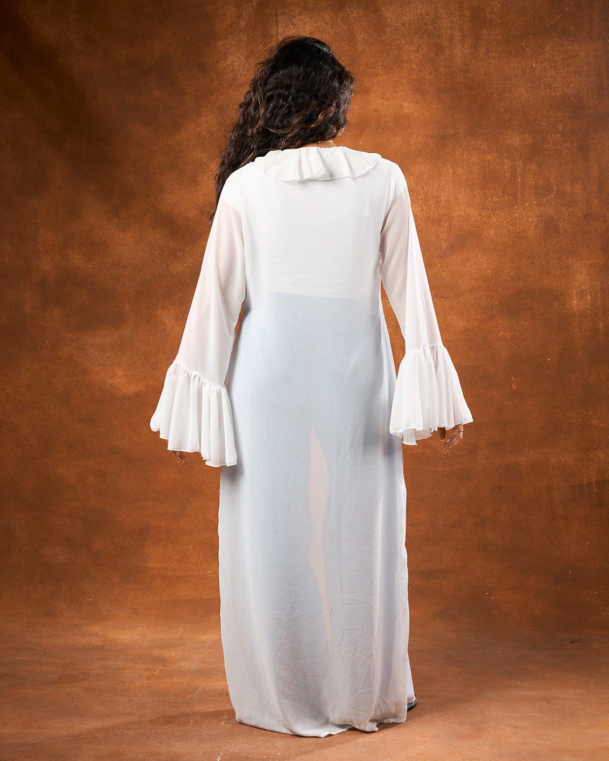 The ruffle cardy -White