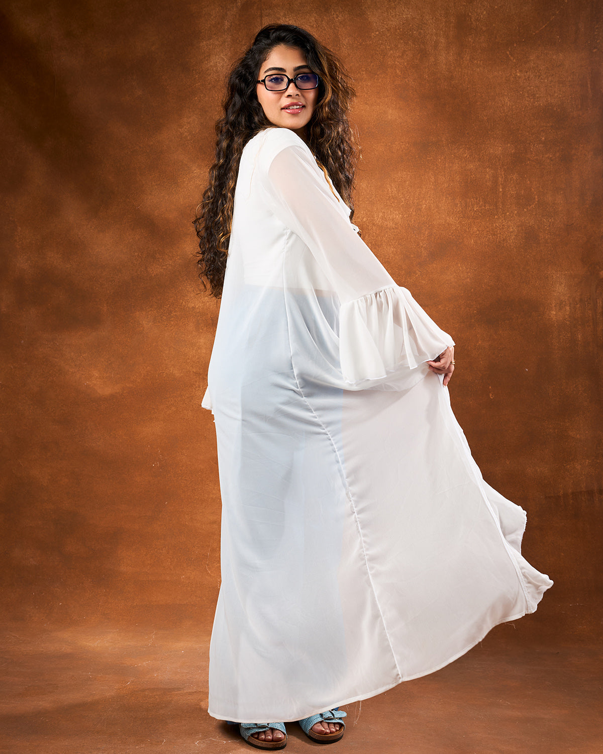 The ruffle cardy -White