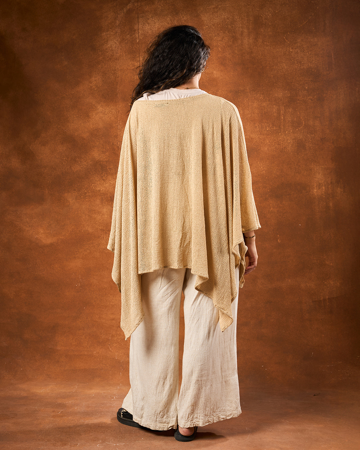 Khaki cape blouse