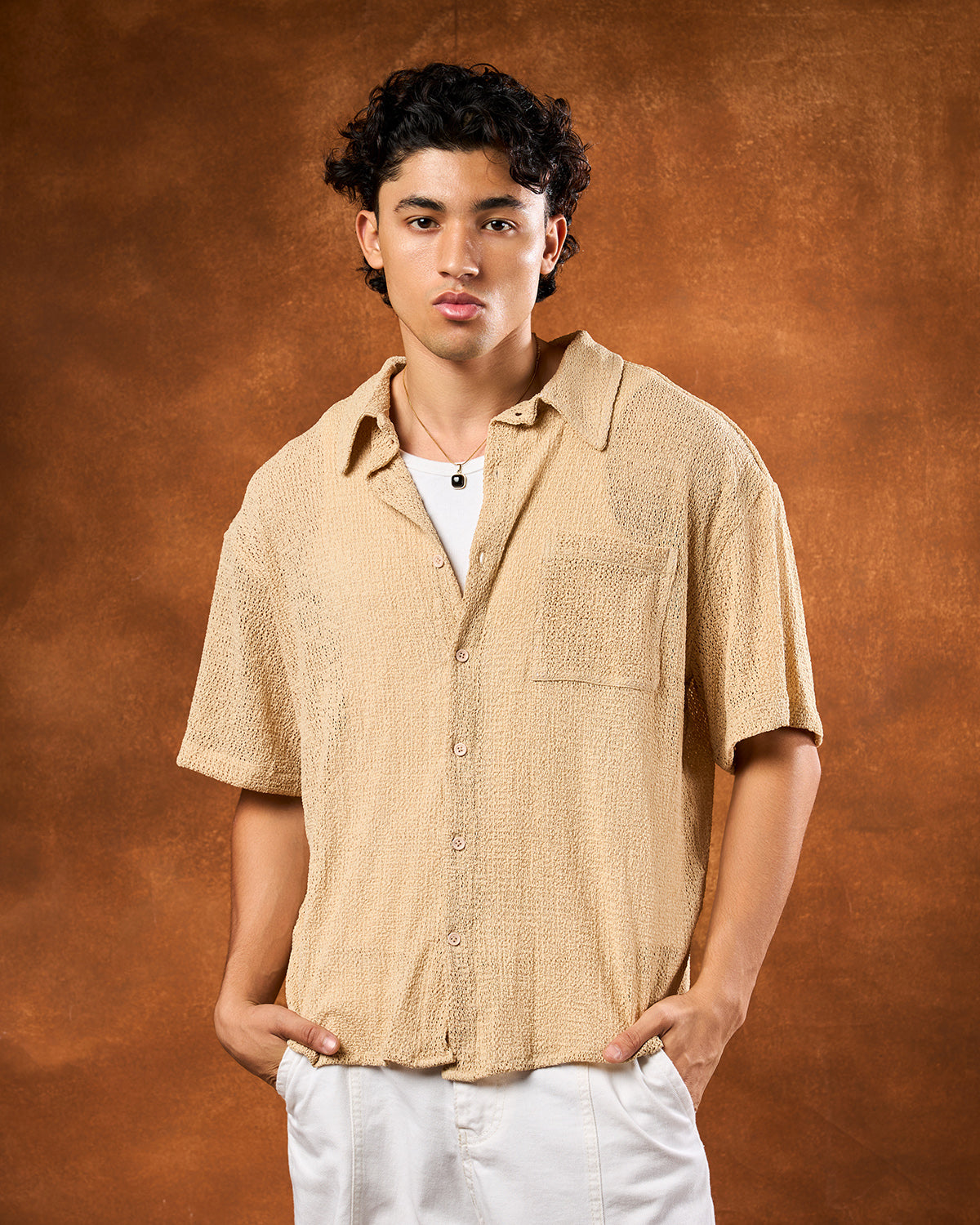 Khaki men’s shirt